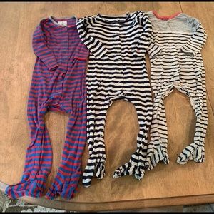 J.Crew crewcuts set of footed onesies